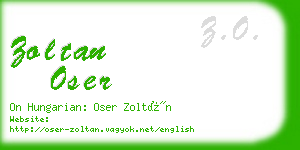 zoltan oser business card